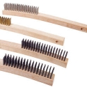 product Osborn 0005438800 V-Groove Scratch Brush, 1-1/8 in W Block, 13-3/4 in OAL, 1-1/2 in L Stainless Steel Trim